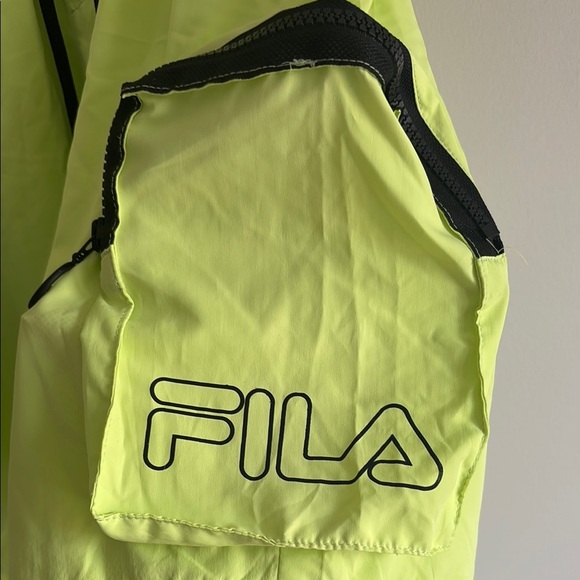 FILA Neon Yellow Shorts with Black Accents - Picture 2 of 5
